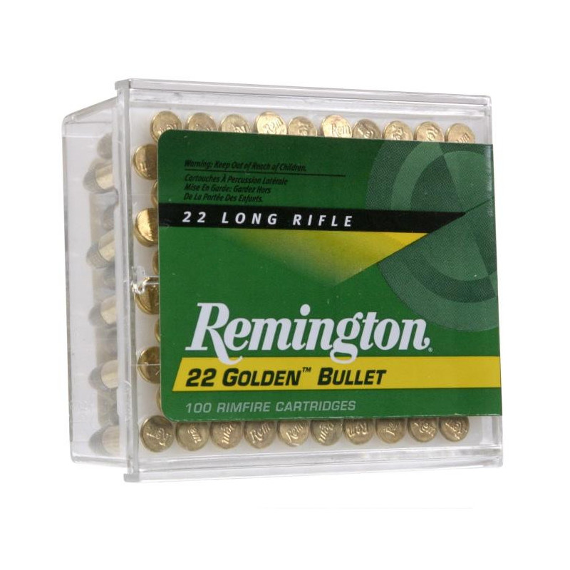 Balles Remington Golden Bullet Pointe Cuivre High Velocity - Cal. 22LR
