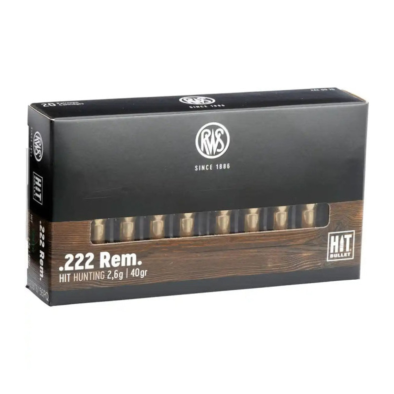 Balles RWS Hit - Cal. 222 Rem
