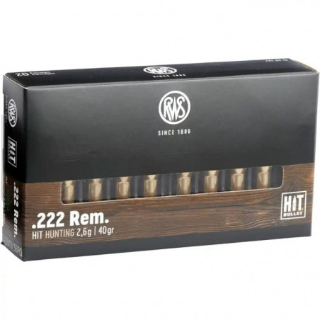 Balles RWS Hit - Cal. 222 Rem
