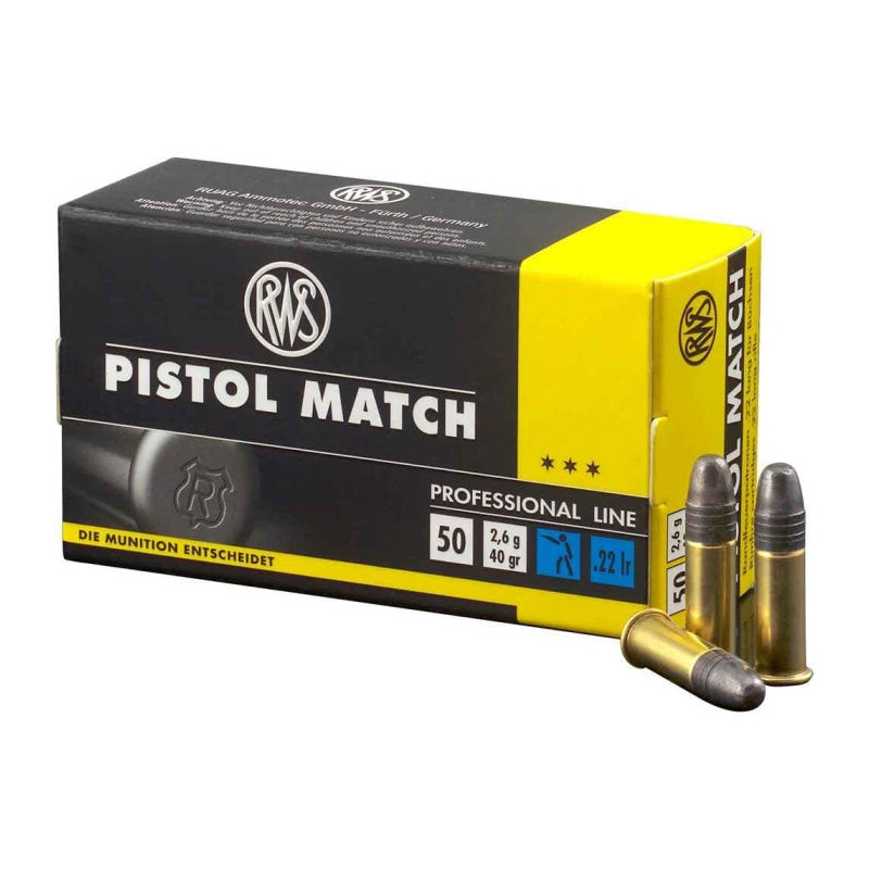 Balles RWS Pistol Match - Cal. 22LR