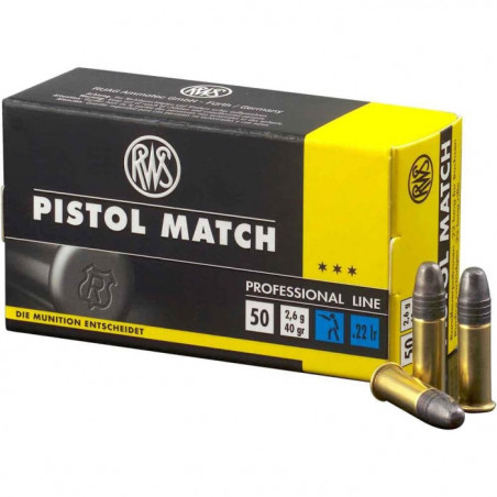 Balles RWS Pistol Match - Cal. 22LR