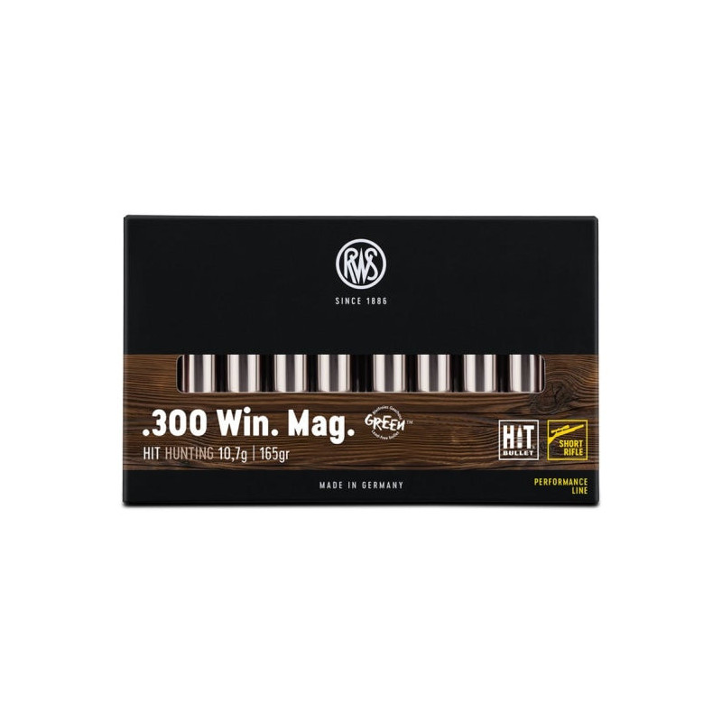 Balles RWS Short Rifle Hit - Cal. 300 Win. Mag.