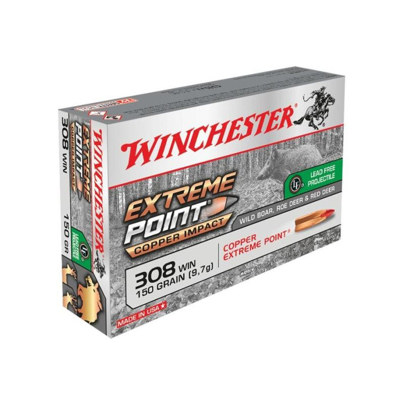 Balles Winchester Extreme Point Lead Free - Cal. 308 Win.