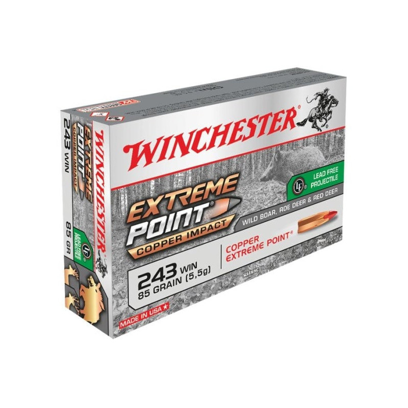 Balles Winchester Extreme Point Leader Free - Cal. 243 Win.
