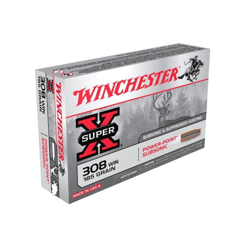 Balles Winchester Subsonic - Cal. 308 Win.