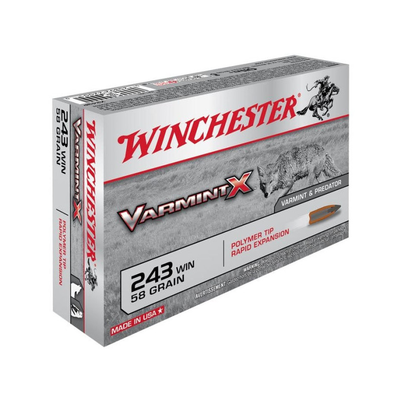 Balles Winchester Varmint X - Cal. 243 Win.