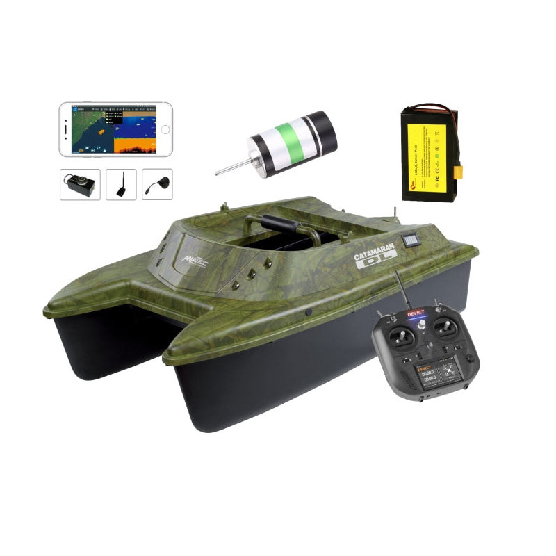 Bateau amorceur Anatec Catamaran DL OAK DE-SR07 Lithium Brushless Fishing robot