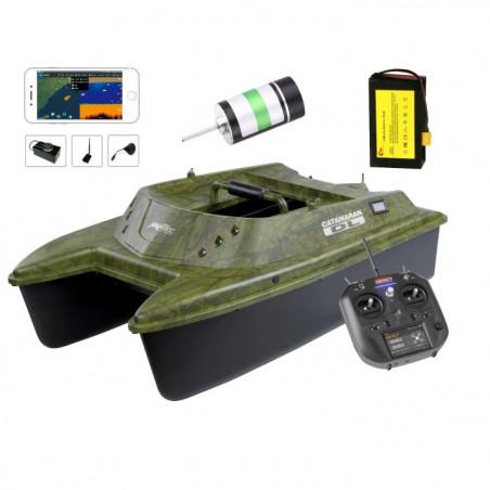 Bateau amorceur Anatec Catamaran DL OAK DE-SR07 Lithium Brushless Fishing robot