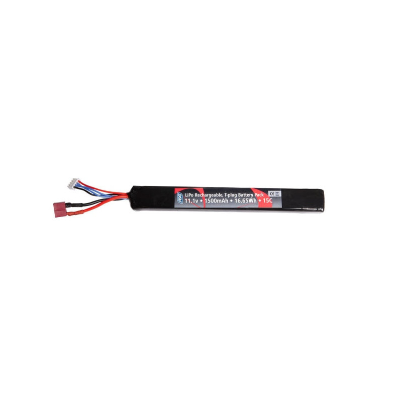 Batterie ASG Li-Po 11.1V 1500mAh 16.65 wH T-Plug - 1 Stick