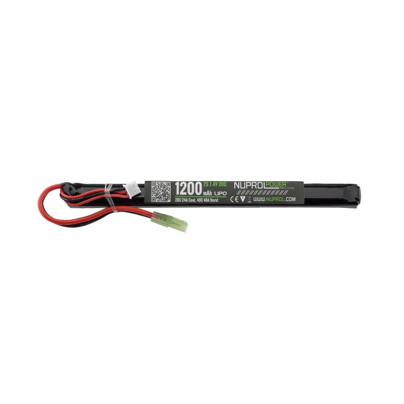 Batterie LiPo Nuprol - 7,4 v 1200 mah slim stick 20 c