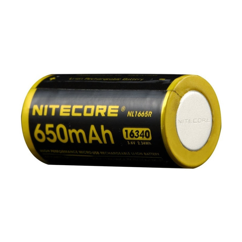 Batterie Nitecore Li-ion - 650mAhAccus rechargeable USB