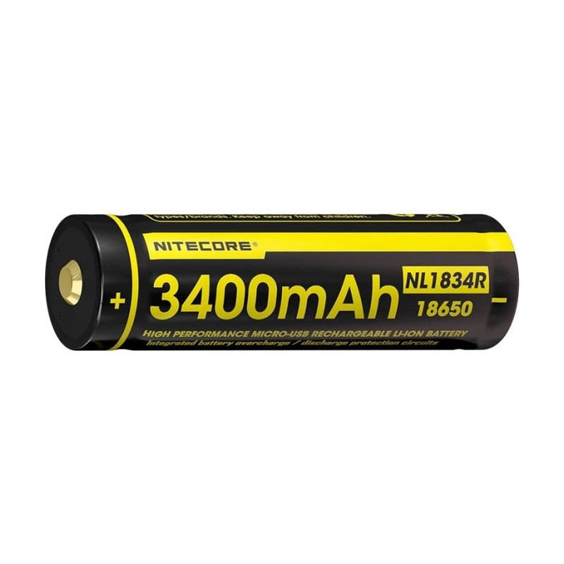 Batterie Nitecore Li-ion 18650 - 3400mAh Port USB