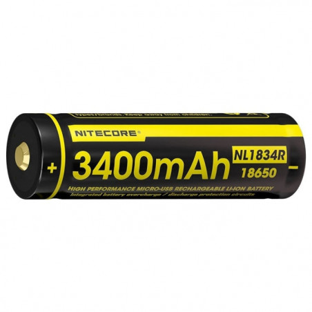 Batterie Nitecore Li-ion 18650 - 3400mAh Port USB