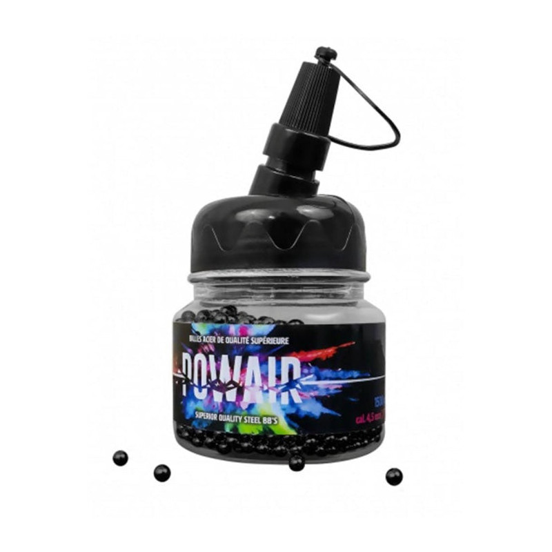 Billes acier Powair Bb's noires par 1500 - Cal. 4.5