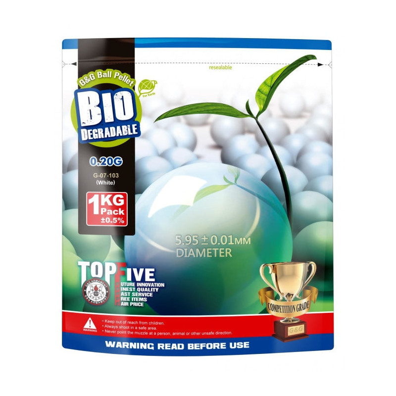 Billes Airsoft 6mm BIO en sachet de 1 kg
