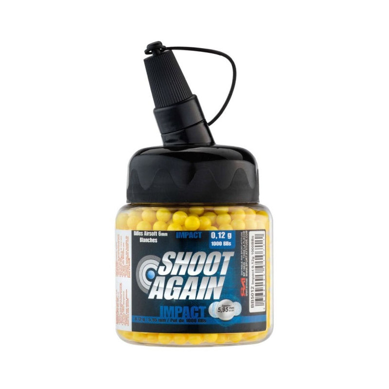 Billes airsoft Shoot Again Impact par 1000 - 6 mm 0.12 g