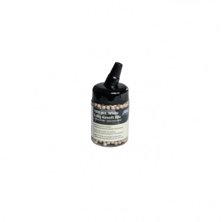 Billes ASG Accuracy Plastiques Blanches en Pot de 1000 - 0.40g