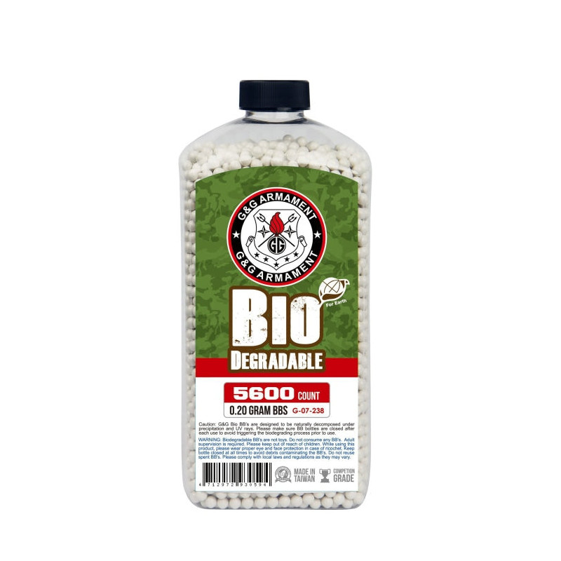 Billes Bio G&G 0.20g Blanches en Bouteilles de 5600