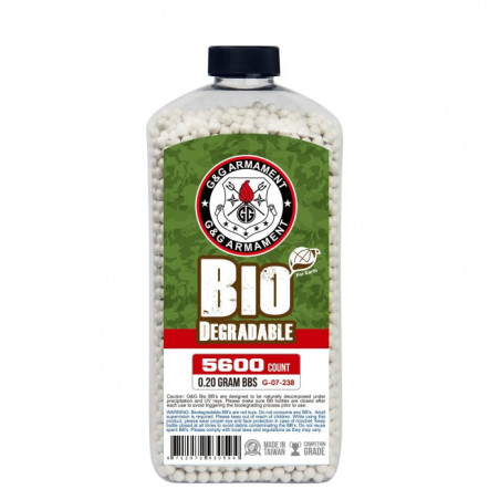 Billes Bio G&G 0.20g Blanches en Bouteilles de 5600
