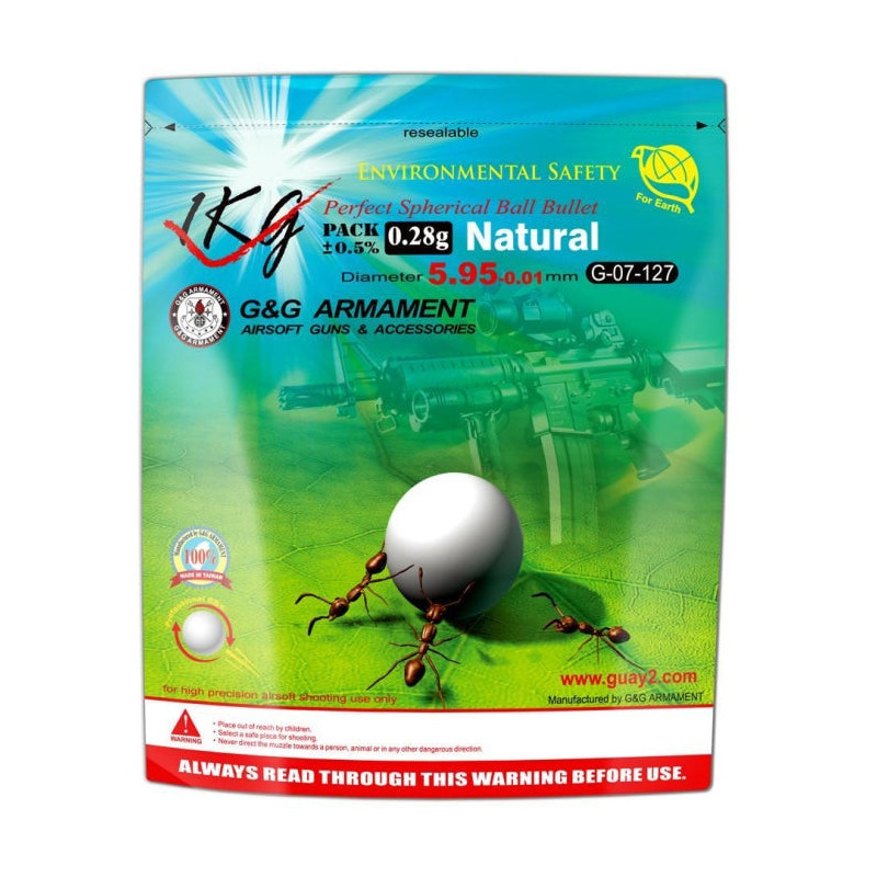 Billes Bio G&G Armament Blanches - 0.28 g
