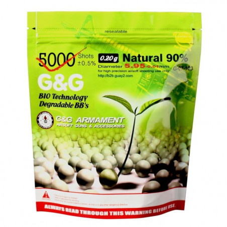 Billes Bio G&G Armament Blanches 12 Sachets par Carton