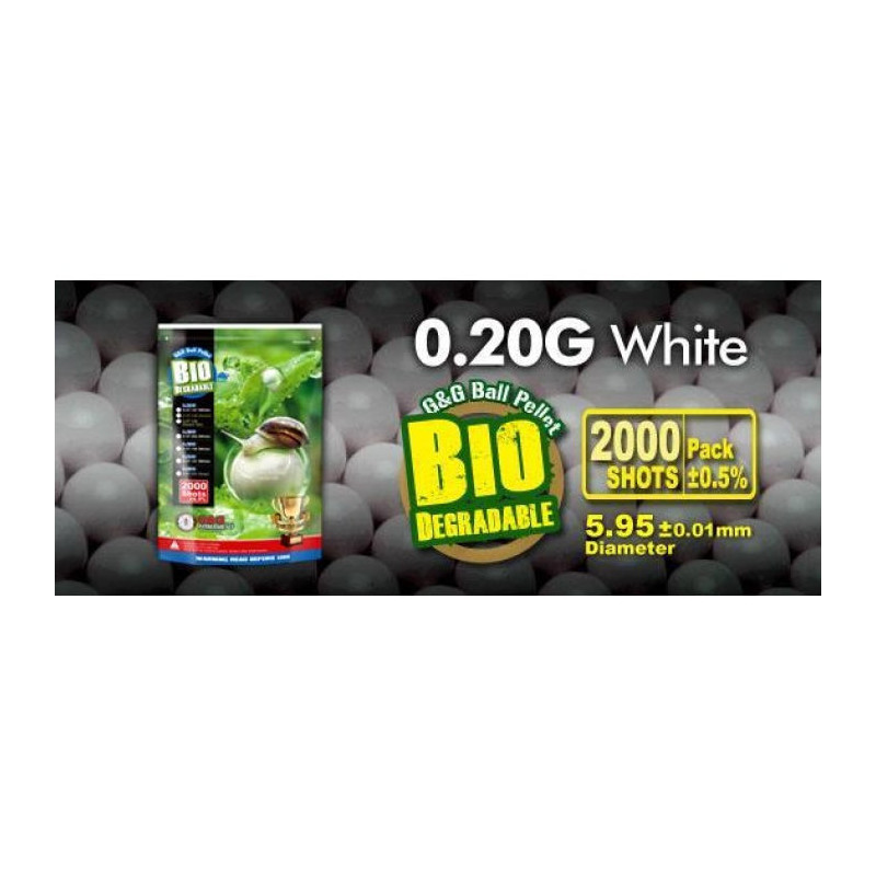 Billes Bio G&G Armament Blanches X2000 - 0.20G
