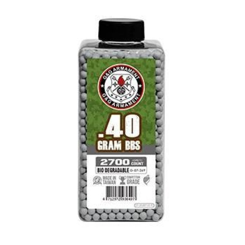 Billes Bio G&G Armament Perfect Grises en Bouteille de 2700 - 0.40G