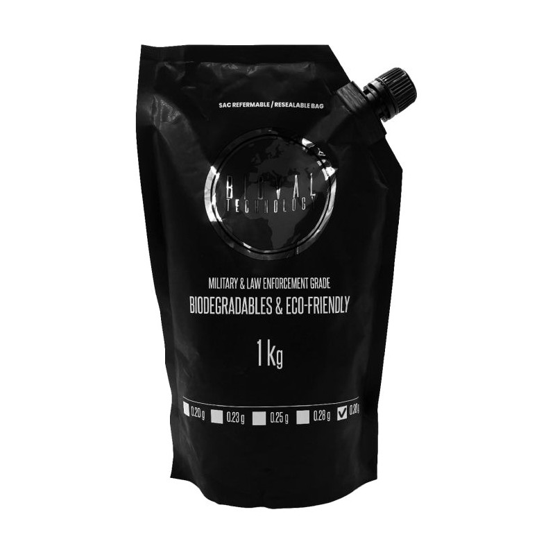 Billes blanches biodégradables Bioval - Sac de 1 kg /C12