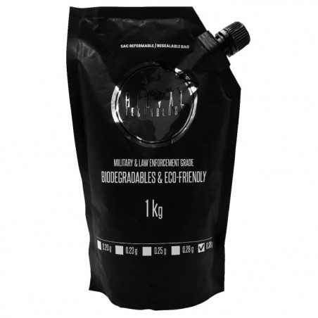 Billes blanches biodégradables Bioval - Sac de 1 kg /C12