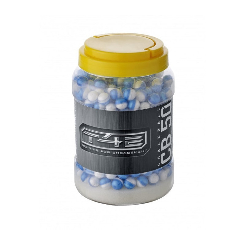 Billes craie blanche - T4E - cal 50 - 2x250