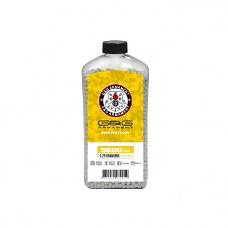 Billes G&G Armament Perfect Blanches en Bouteille X5600 / 0.25G