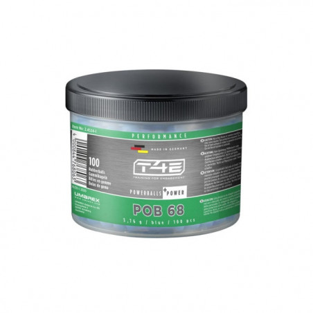 Billes paintball bleu T4E - Cal.68