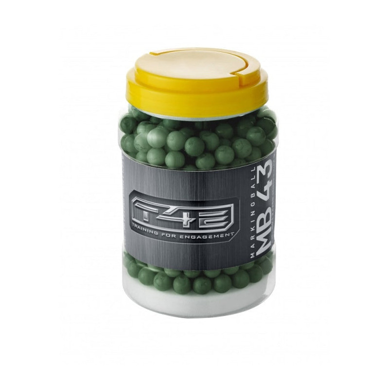 Billes peinture verte - T4E - cal 43 - 2x250
