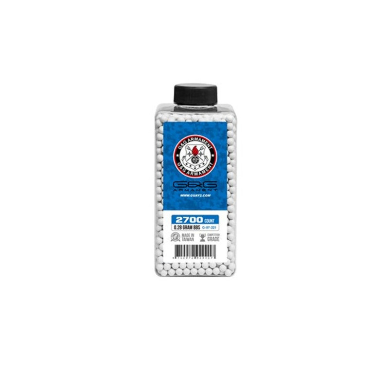 Billes plastiques d'airsoft G&G Perfect - Bouteille de 2700