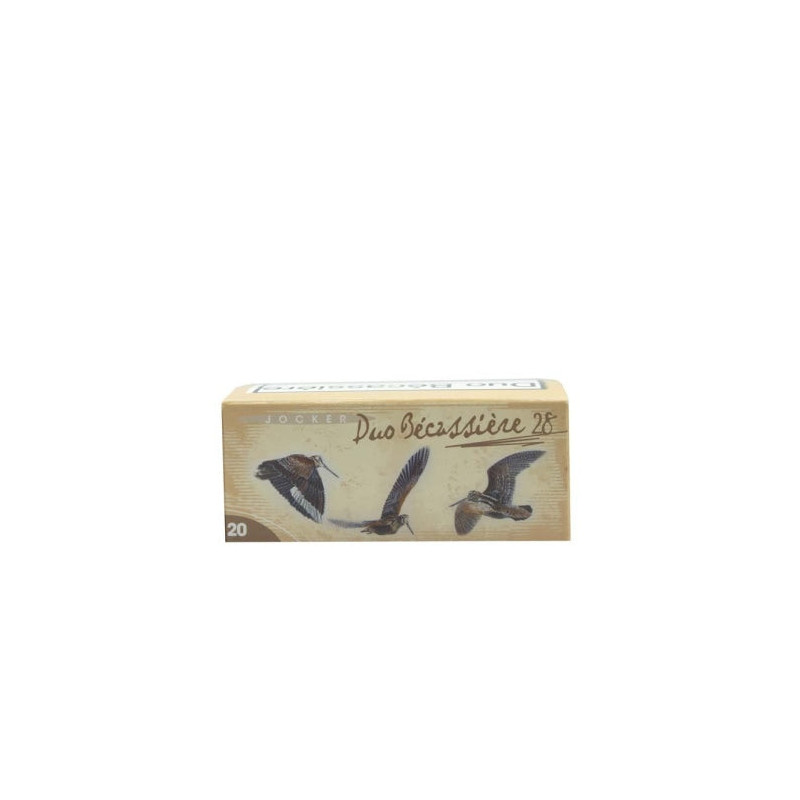Boite de 10 Cartouches Jocker Duo Bécassière 28 BJ - Cal. 20/70/16 - PB 8/10