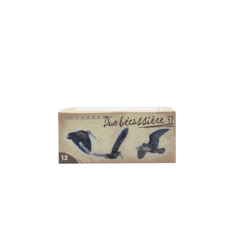 Boite de 10 Cartouches Jocker Duo Becassiere 37 BJ - Cal. 12/70/25 - PB 8/10