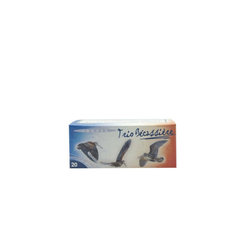 Boite de 10 Cartouches Jocker Trio Bécassière 30 BJ - Cal. 20/70/16 - PB 8/9/10