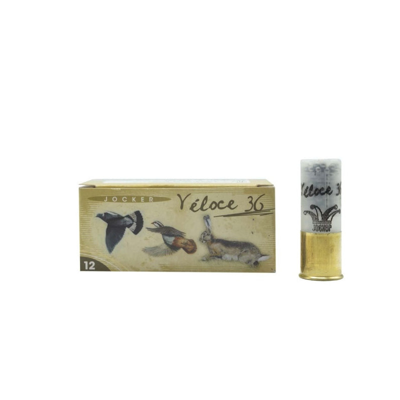 Boite de 10 Cartouches Jocker Veloce 36 BJ - Cal. 12/70/25