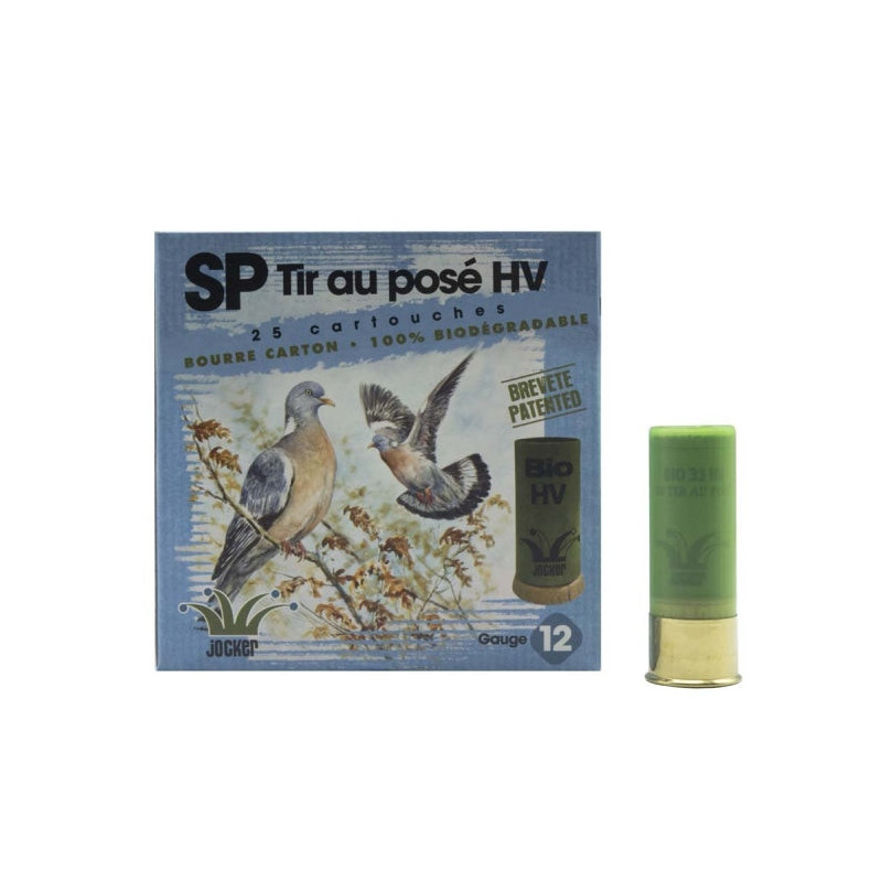 Boîte de 25 Cartouches Jocker Bio SP Tir au Pose 33 HV BJ - Cal. 12/70/16