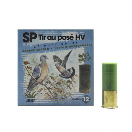 Boîte de 25 Cartouches Jocker Bio SP Tir au Pose 36 HV BJ - Cal. 12/70/25