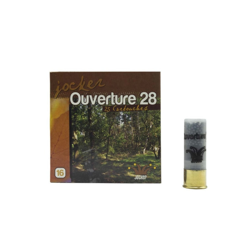 Boîte de 25 Cartouches Jocker Ouverture 28 BG - Cal. 16/67/16