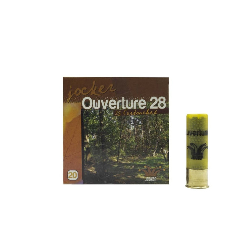 Boîte de 25 Cartouches Jocker Ouverture 28 BG - Cal. 20/70/16