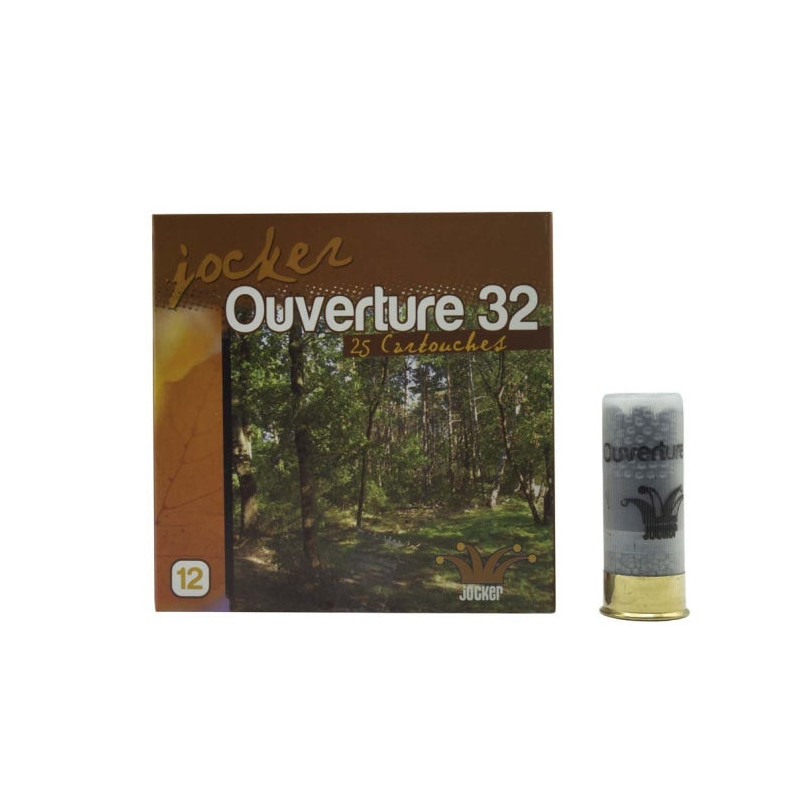 Boîte de 25 Cartouches Jocker Ouverture 32 BG - Cal. 12/67/16