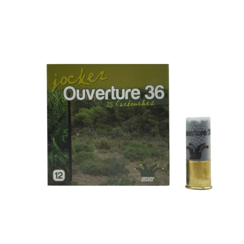 Boîte de 25 Cartouches Jocker Ouverture 36 BG - Cal. 12/70/25
