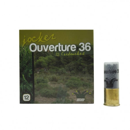 Boîte de 25 Cartouches Jocker Ouverture 36 BG - Cal. 12/70/25