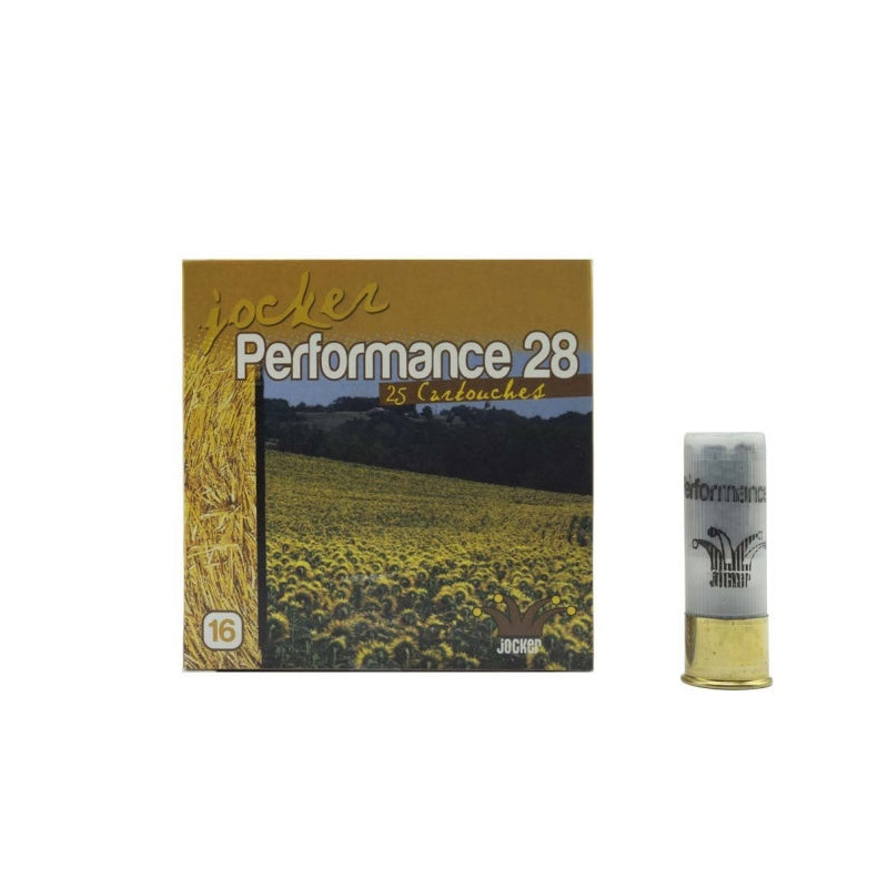 Boîte de 25 Cartouches Jocker Performance 28 BJ - Cal. 16/67/16