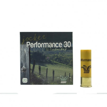 Boîte de 25 Cartouches Jocker Performance 30 BJ - Cal. 20/70/16