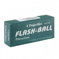 Boite de 4 cartouches Verney Carron Flash ball - Cal. 44 mm