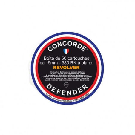Boîte de 50 Cartouches à Blanc - Concorde Defender RK - Cal. 9mm