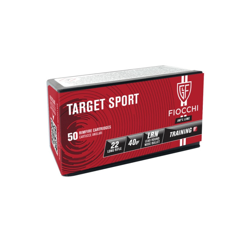 Boîte de 50 Munitions Fiocchi Target Sport 40 Grains - Cal. 22LR
